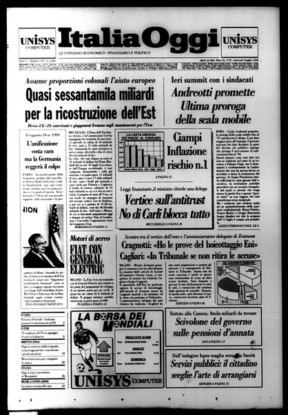 Italia oggi : quotidiano di economia finanza e politica